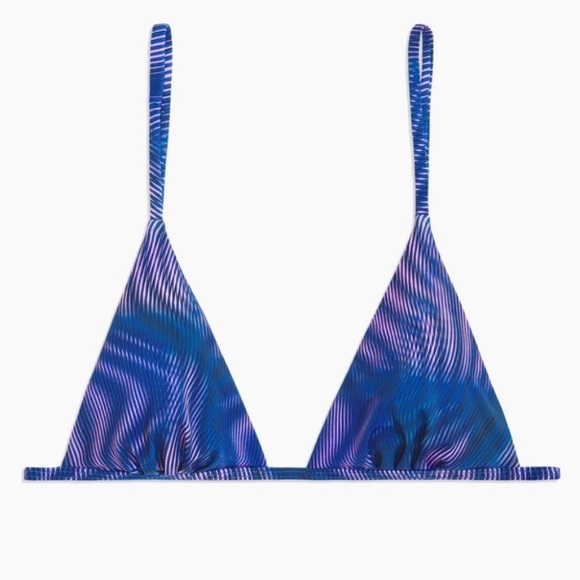 🌀Onia~Remi Printed Triangle Blue Ultraviolet Bikini Set - Picture 4 of 6